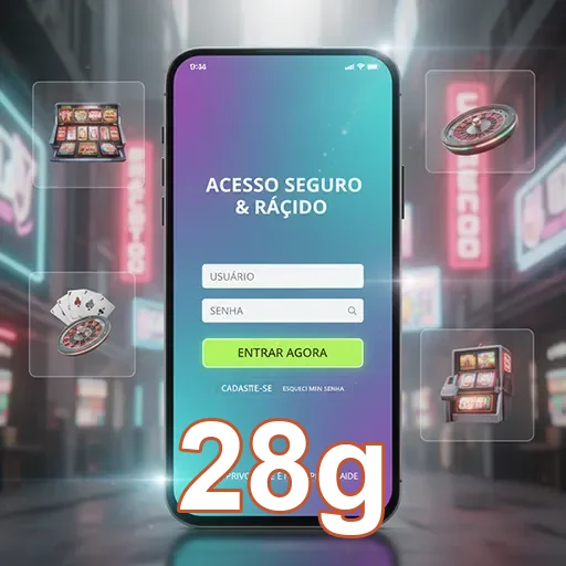 Tela de acesso seguro ao 28g